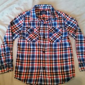 Boy's plaid casual button down